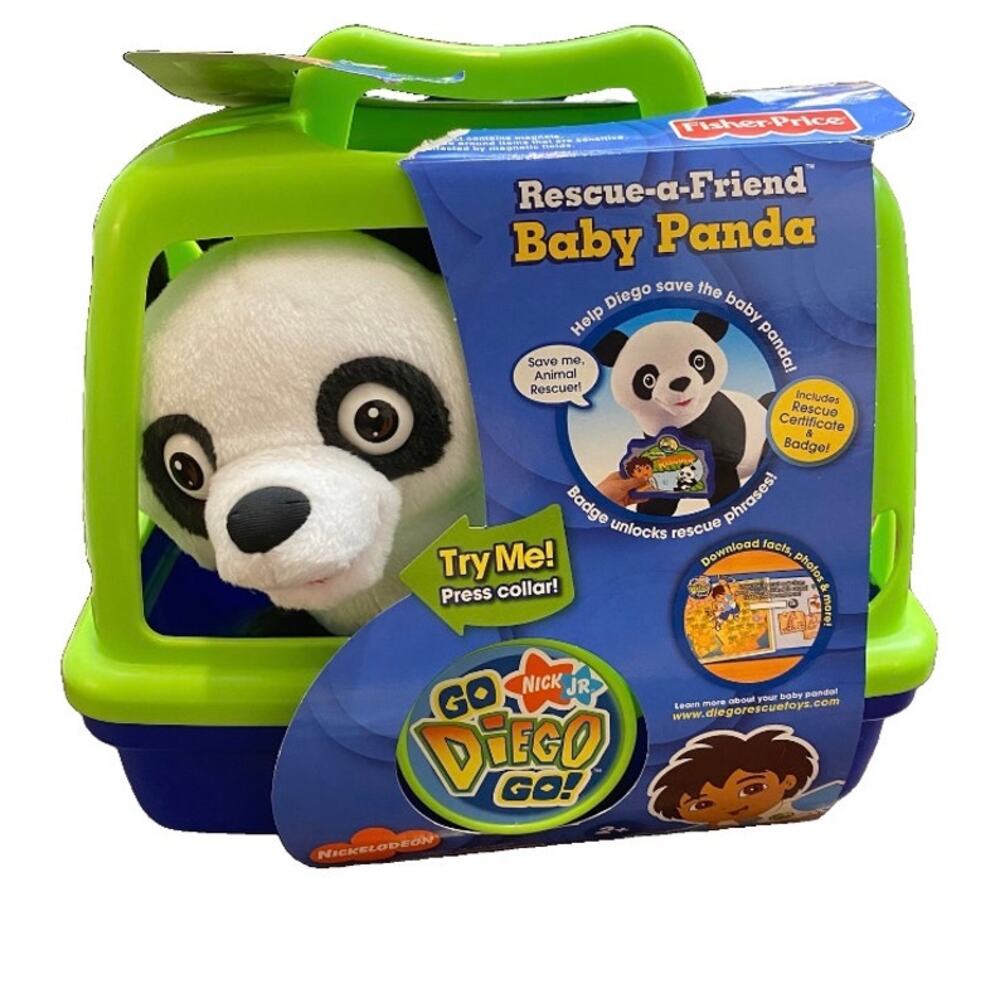 Fisher-Price Go Diego Go Rescue a Friend Baby Panda Plush Carrier Vintage 2006/7